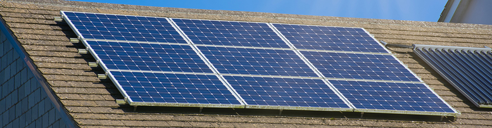 solar panels on the roof of a house