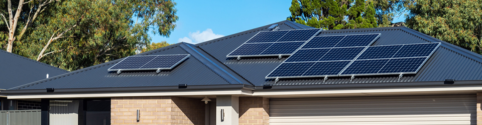 solar panels on the roof of a house